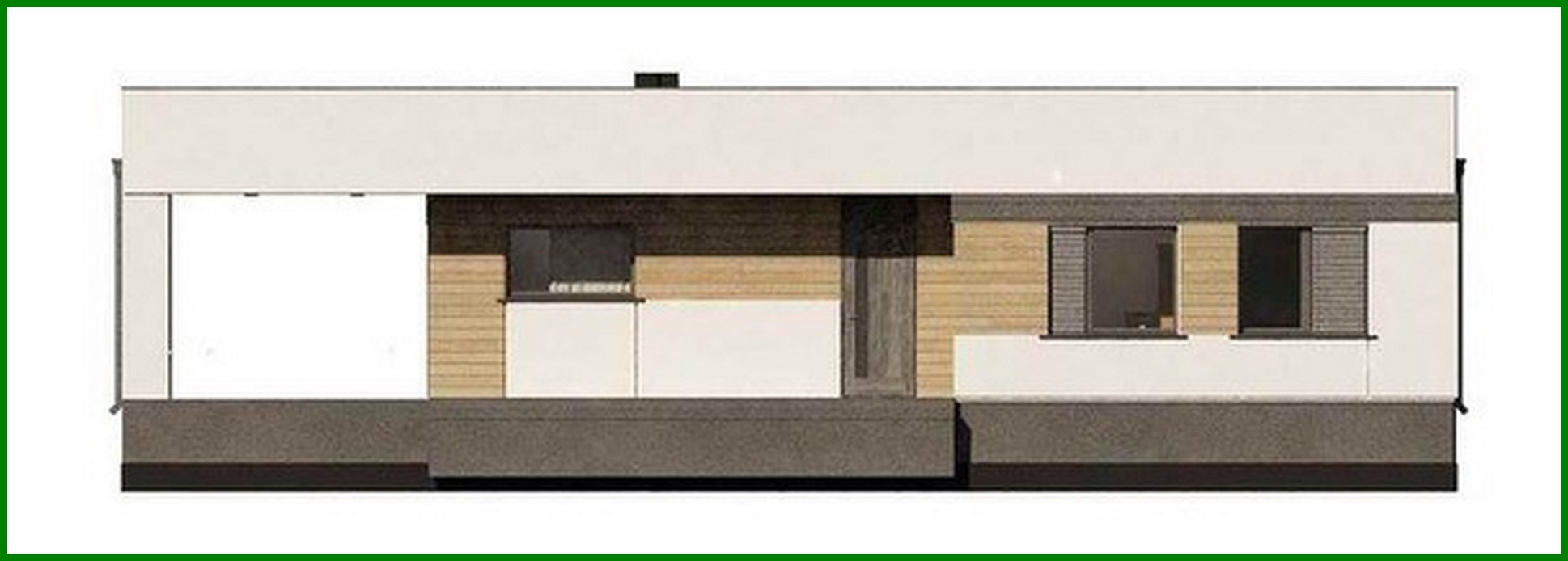 Galería de visualizaciones - Proyecto de casa de una planta, alta tecnología y estilo, con piscina y garaje para un coche