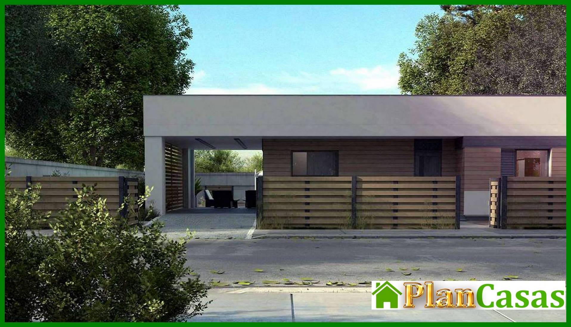 Galería de visualizaciones - Proyecto de casa de una planta, alta tecnología y estilo, con piscina y garaje para un coche