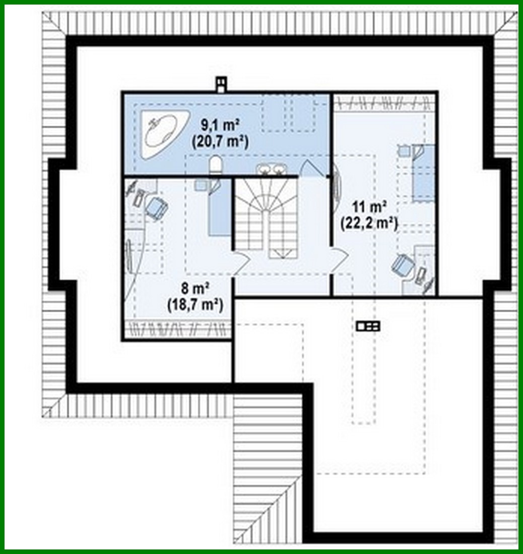 Galería de visualizaciones - Proyecto de casa de cinco dormitorios con garaje frontal