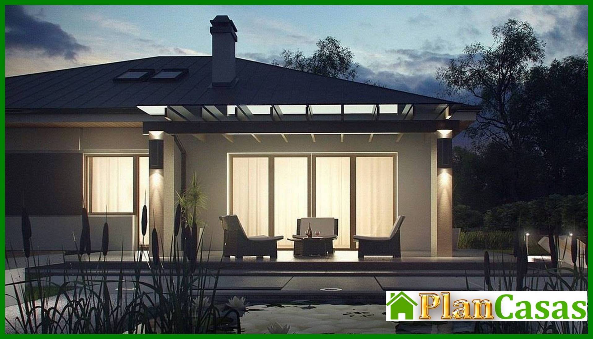 Galería de visualizaciones - Proyecto de casa de cinco dormitorios con garaje frontal