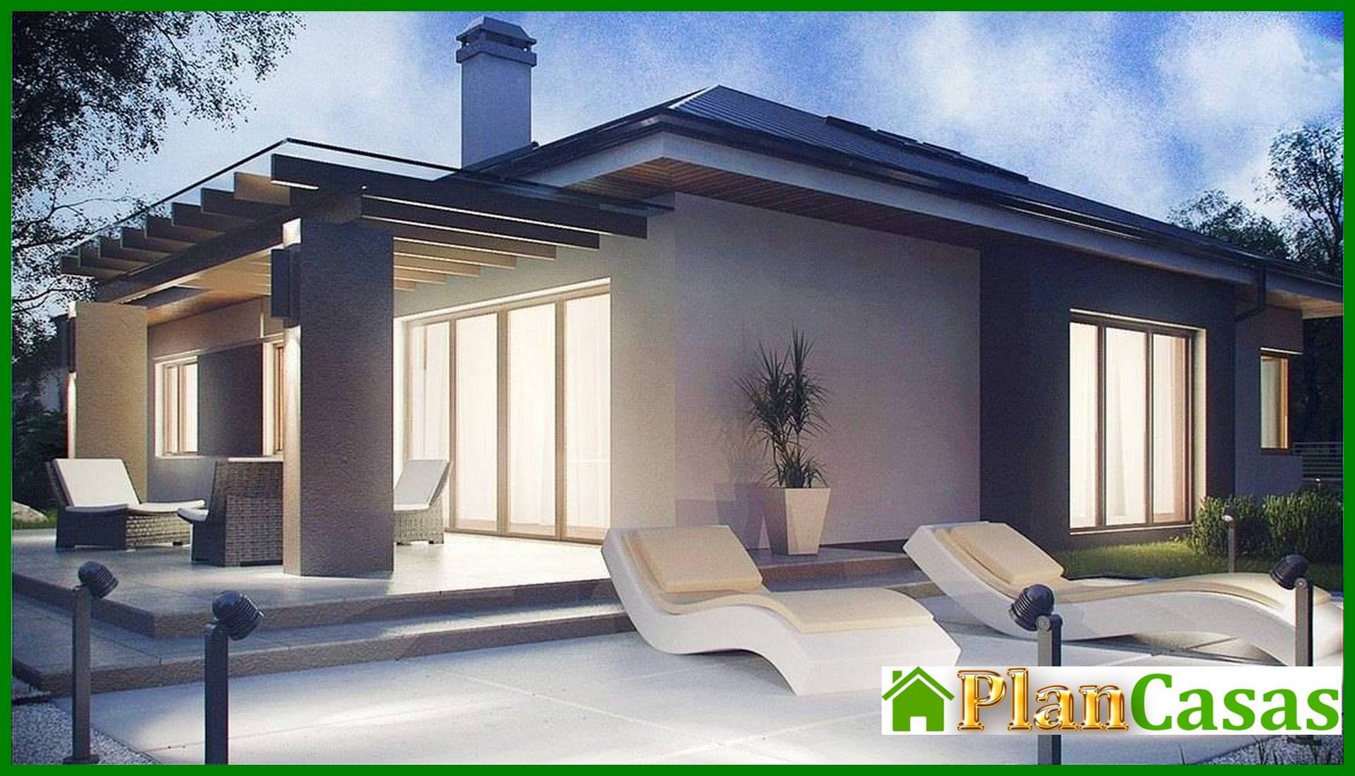 Galería de visualizaciones - Proyecto de casa de cinco dormitorios con garaje frontal