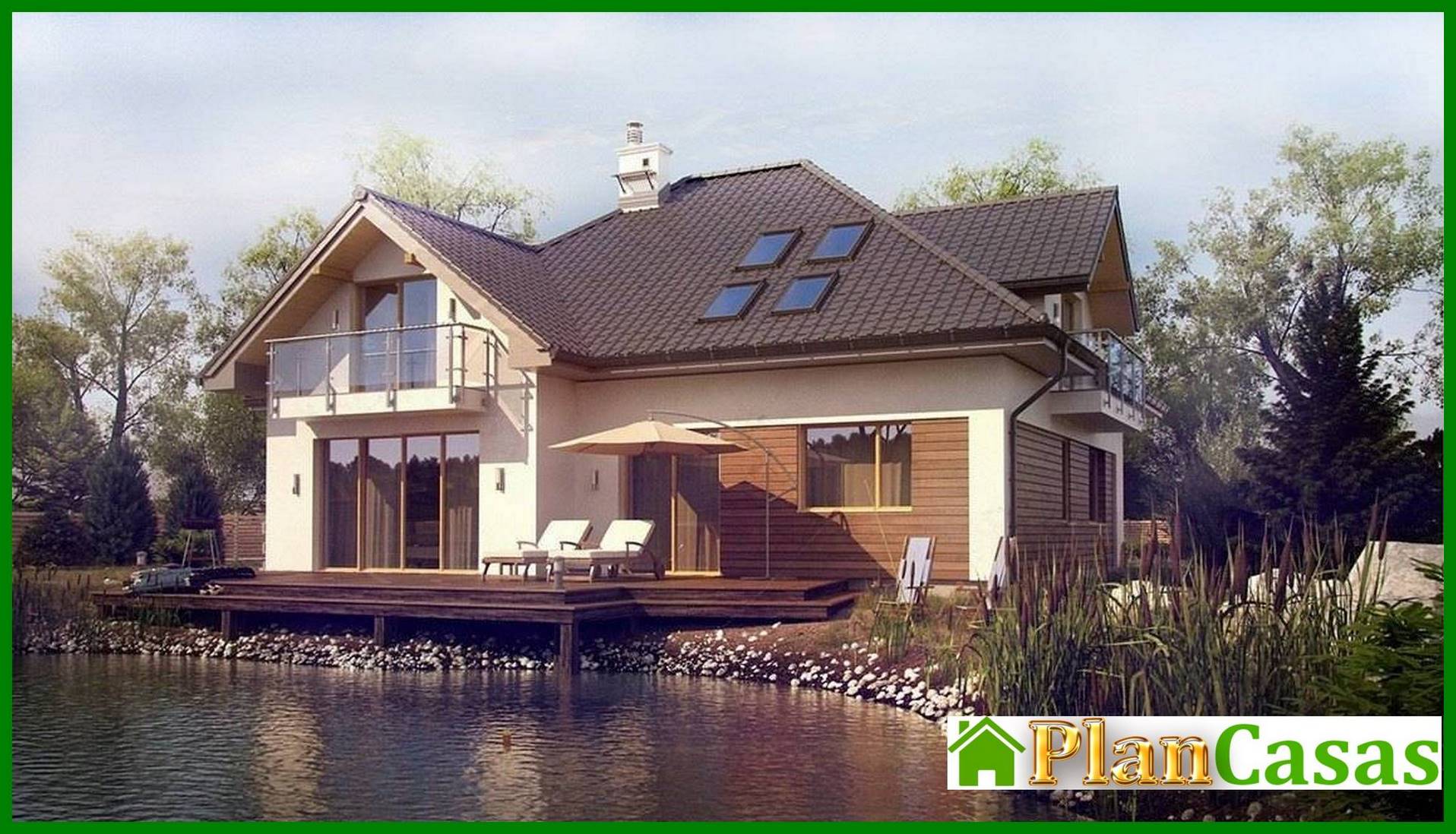 Galería de visualizaciones - Proyecto de una casa espaciosa con garaje para dos coches