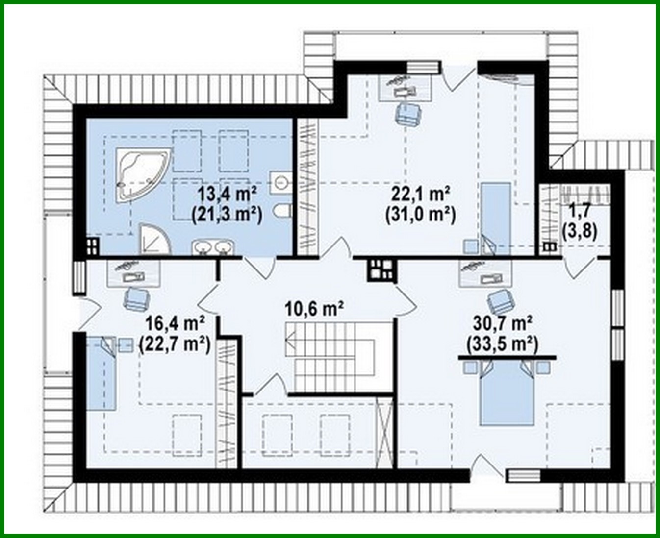 Galería de visualizaciones - Proyecto de una casa espaciosa con garaje para dos coches