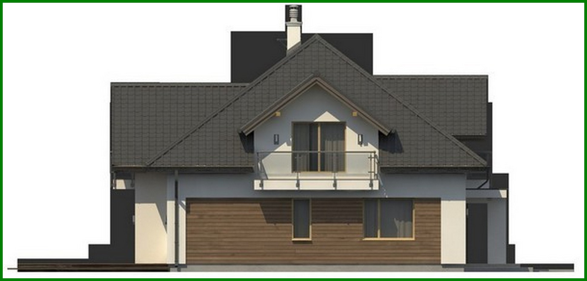 Galería de visualizaciones - Proyecto de una casa espaciosa con garaje para dos coches