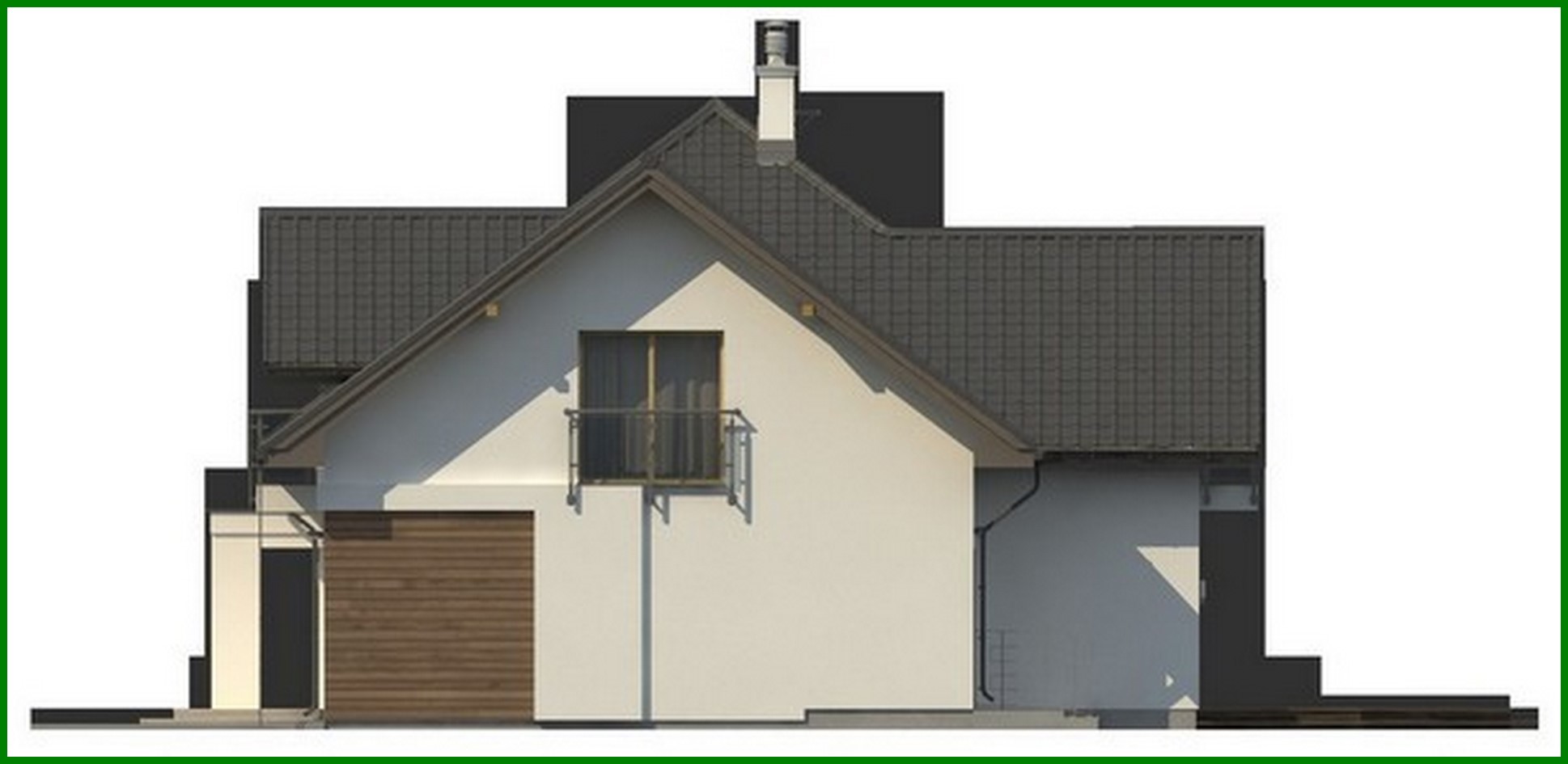 Galería de visualizaciones - Proyecto de una casa espaciosa con garaje para dos coches