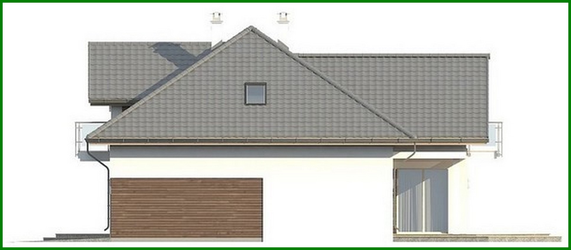 Galería de visualizaciones - Proyecto de una casa clásica con garaje y un hermoso ático