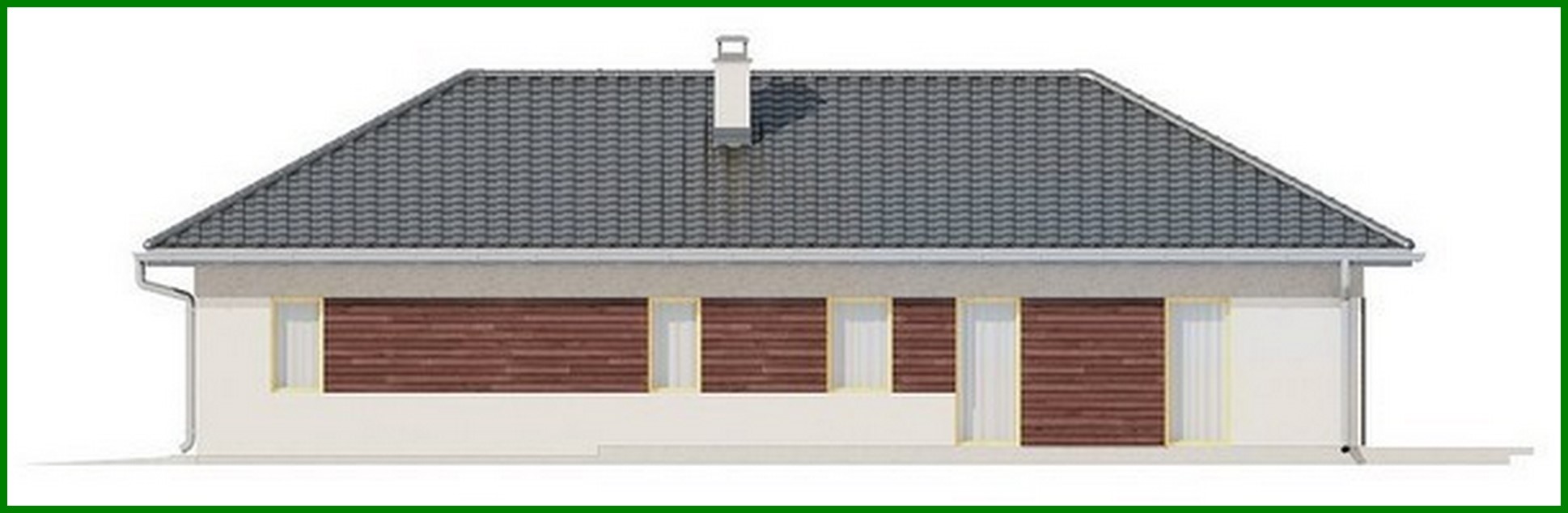 Visualization gallery - One-storey house project with a large terrace