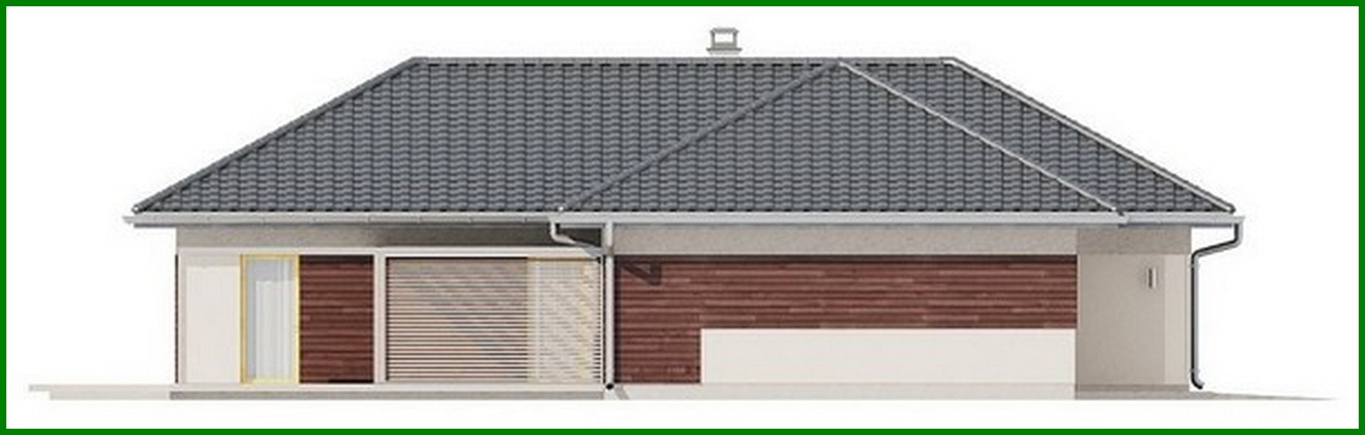 Visualization gallery - One-storey house project with a large terrace