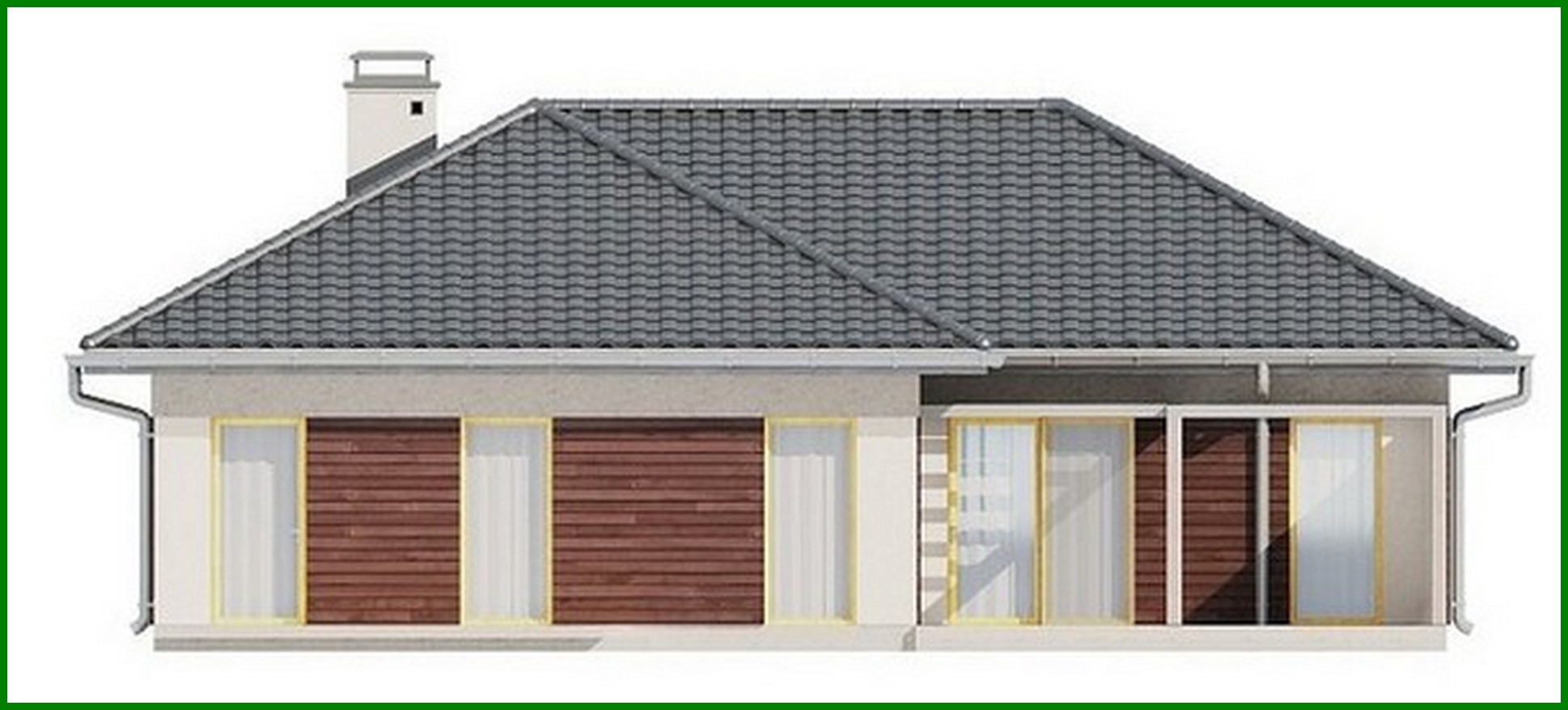 Visualization gallery - One-storey house project with a large terrace