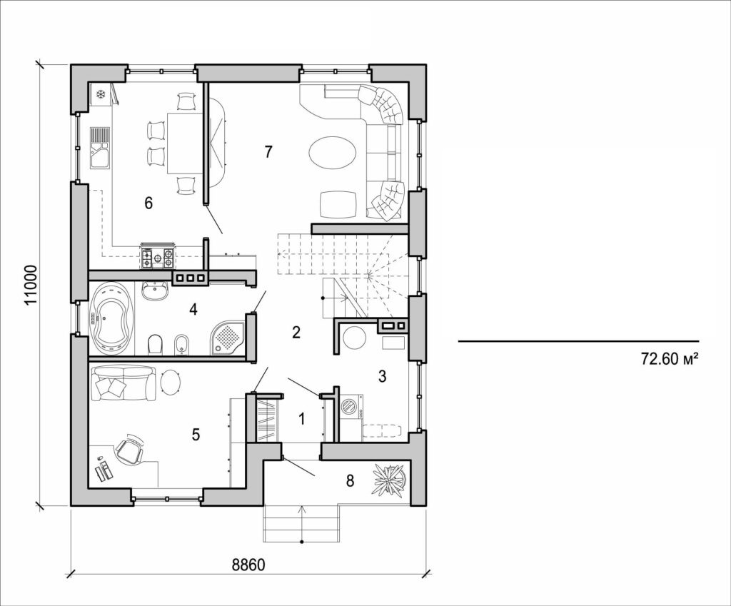 Galería de visualizaciones - Casa de dos plantas