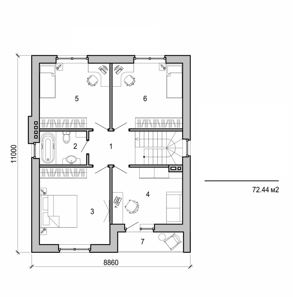 Galería de visualizaciones - Casa de dos plantas