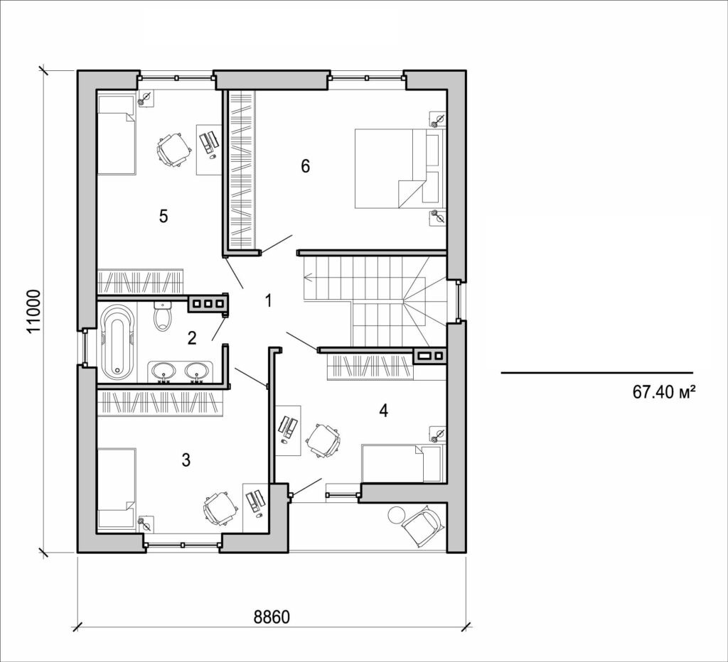 Galería de visualizaciones - Casa de dos plantas
