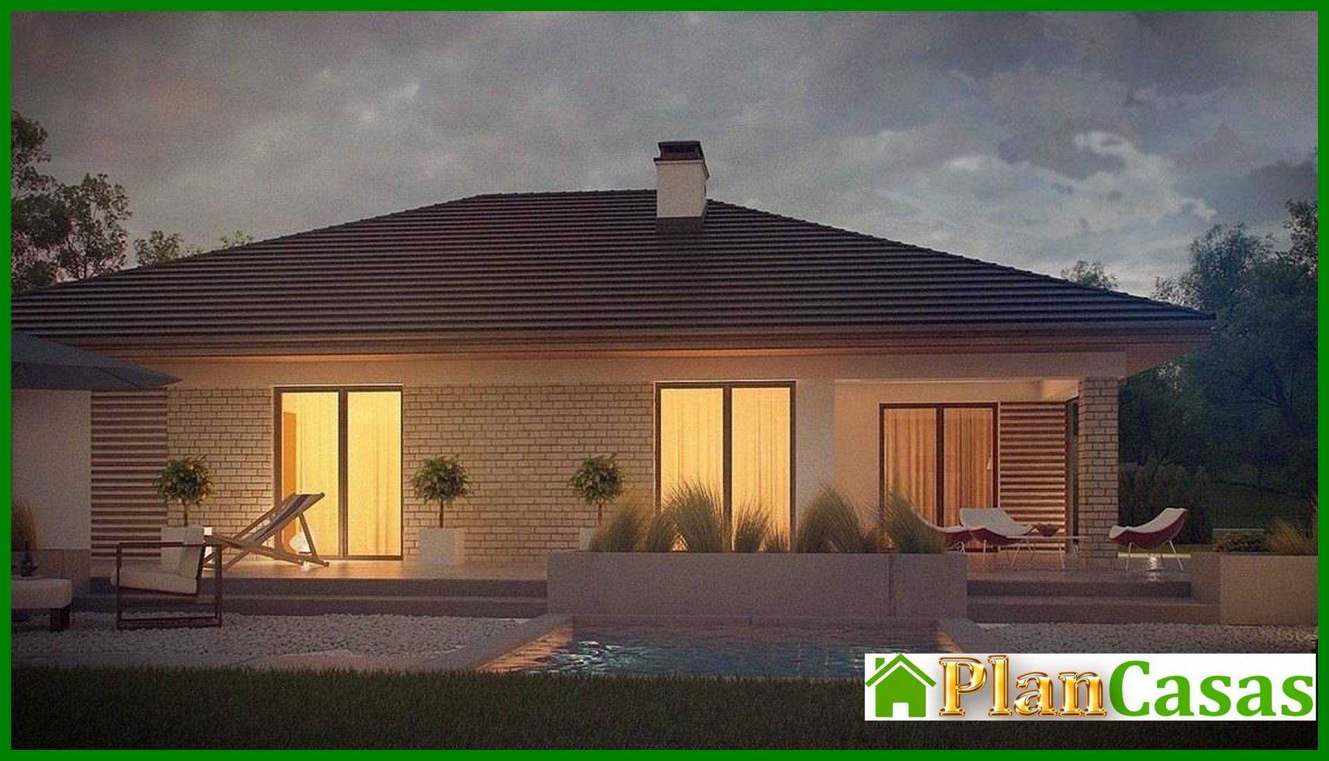 Galería de visualizaciones - Proyecto de casa de una planta con terraza