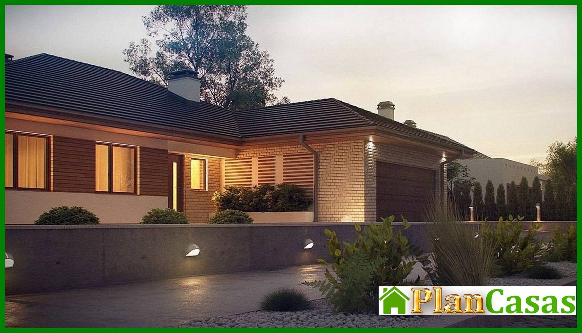 Galería de visualizaciones - Proyecto de casa de una planta con terraza