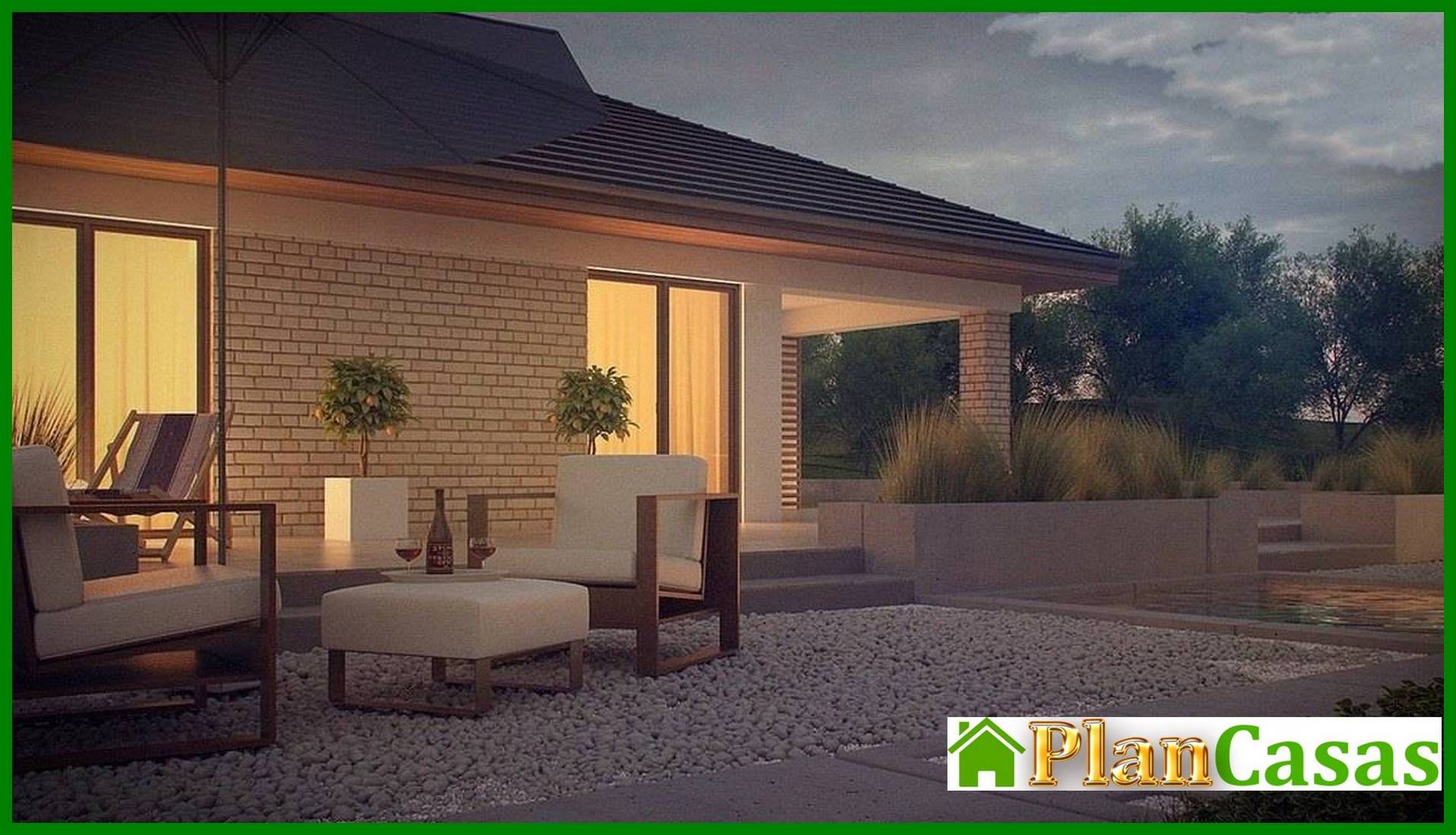 Galería de visualizaciones - Proyecto de casa de una planta con terraza