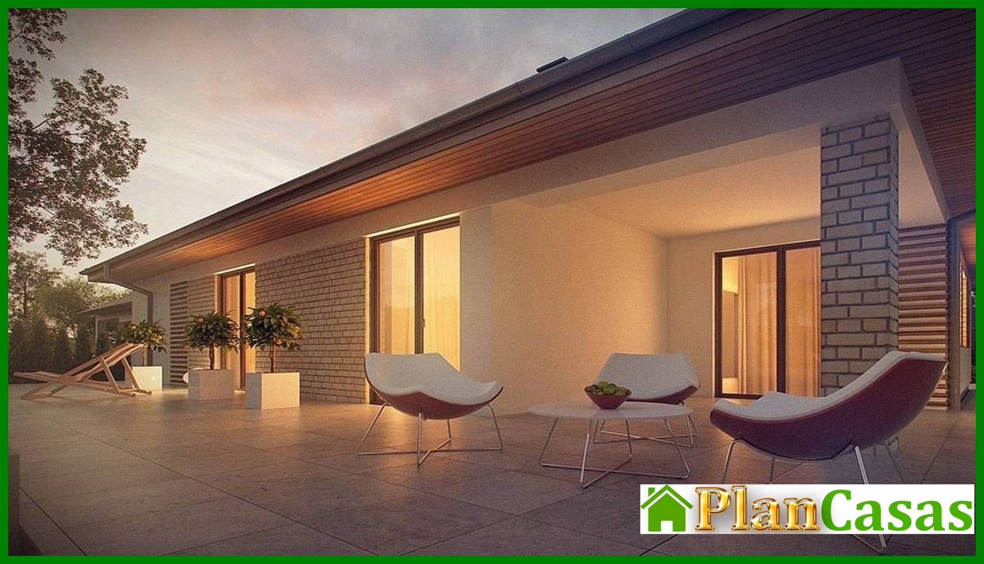 Galería de visualizaciones - Proyecto de casa de una planta con terraza