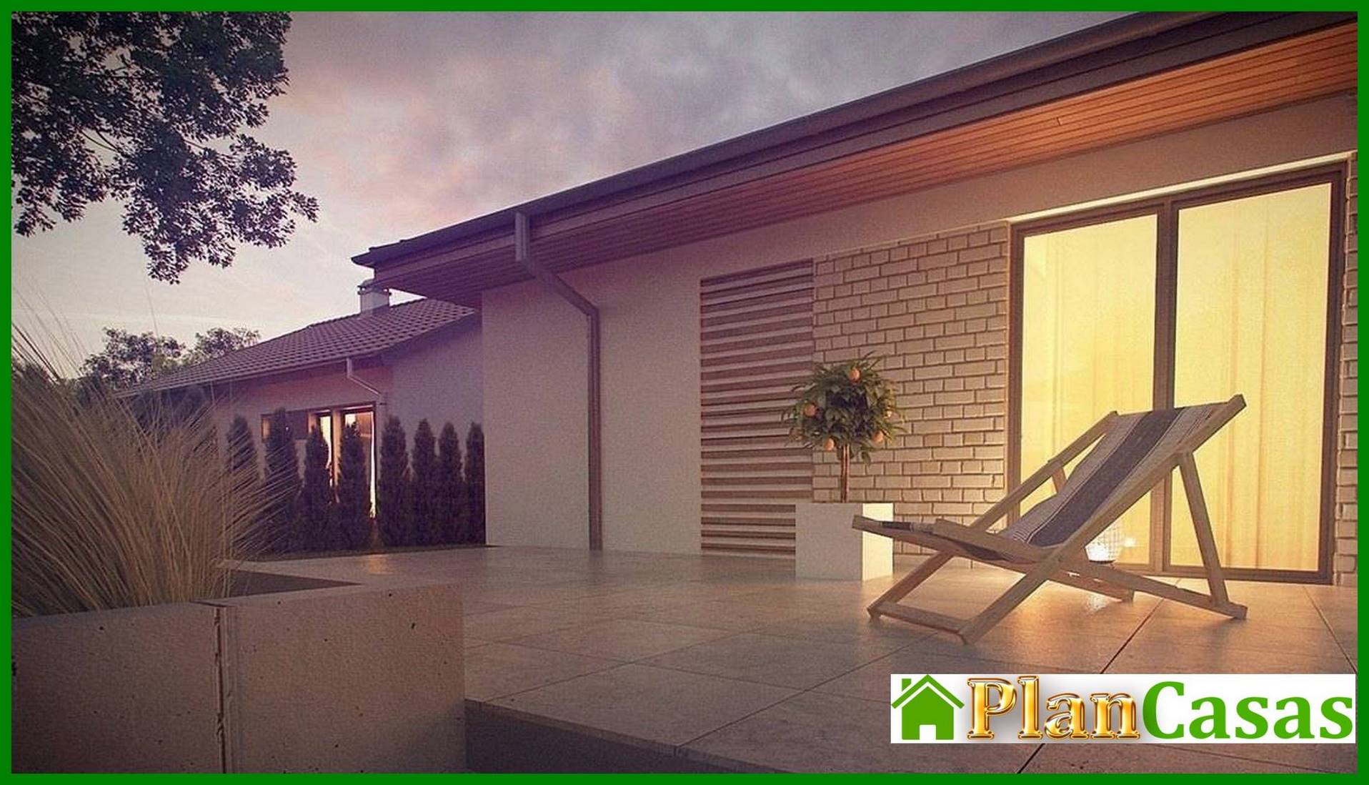 Galería de visualizaciones - Proyecto de casa de una planta con terraza