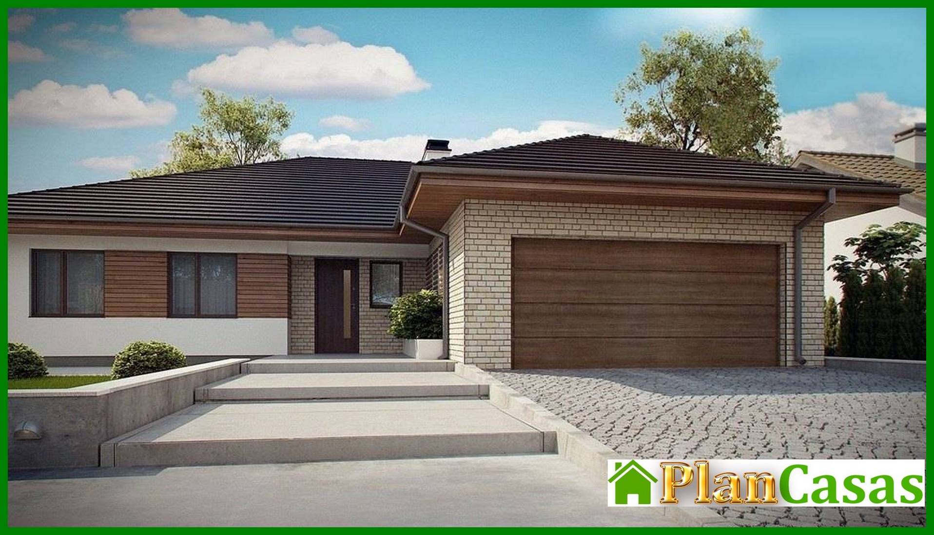 Galería de visualizaciones - Proyecto de casa de una planta con terraza