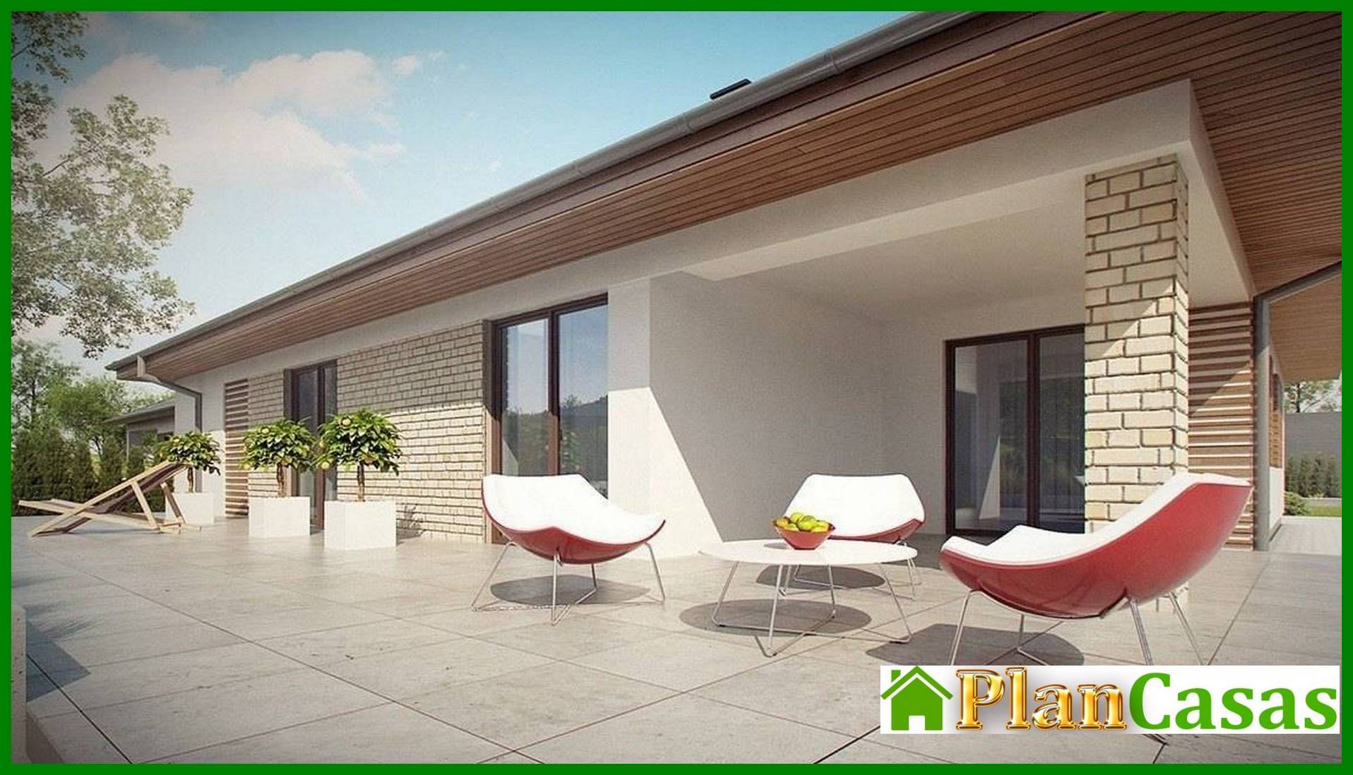 Galería de visualizaciones - Proyecto de casa de una planta con terraza