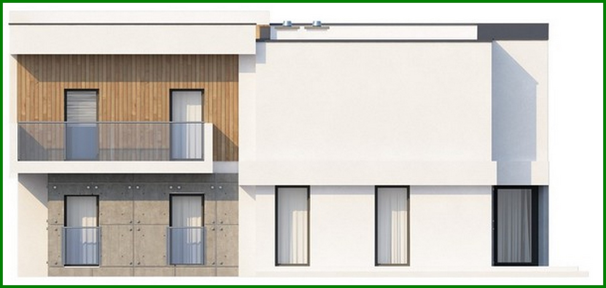 Galería de visualizaciones - Proyecto de una casa de campo con oficina y garaje