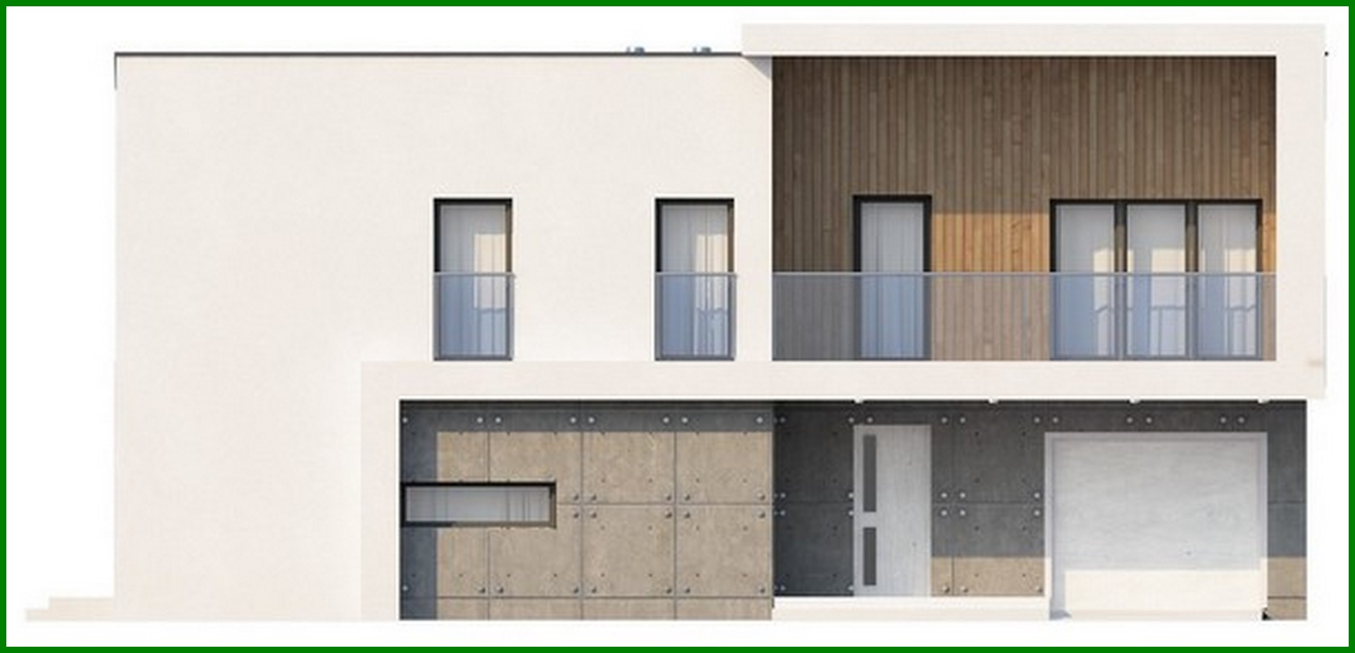 Galería de visualizaciones - Proyecto de una casa de campo con oficina y garaje