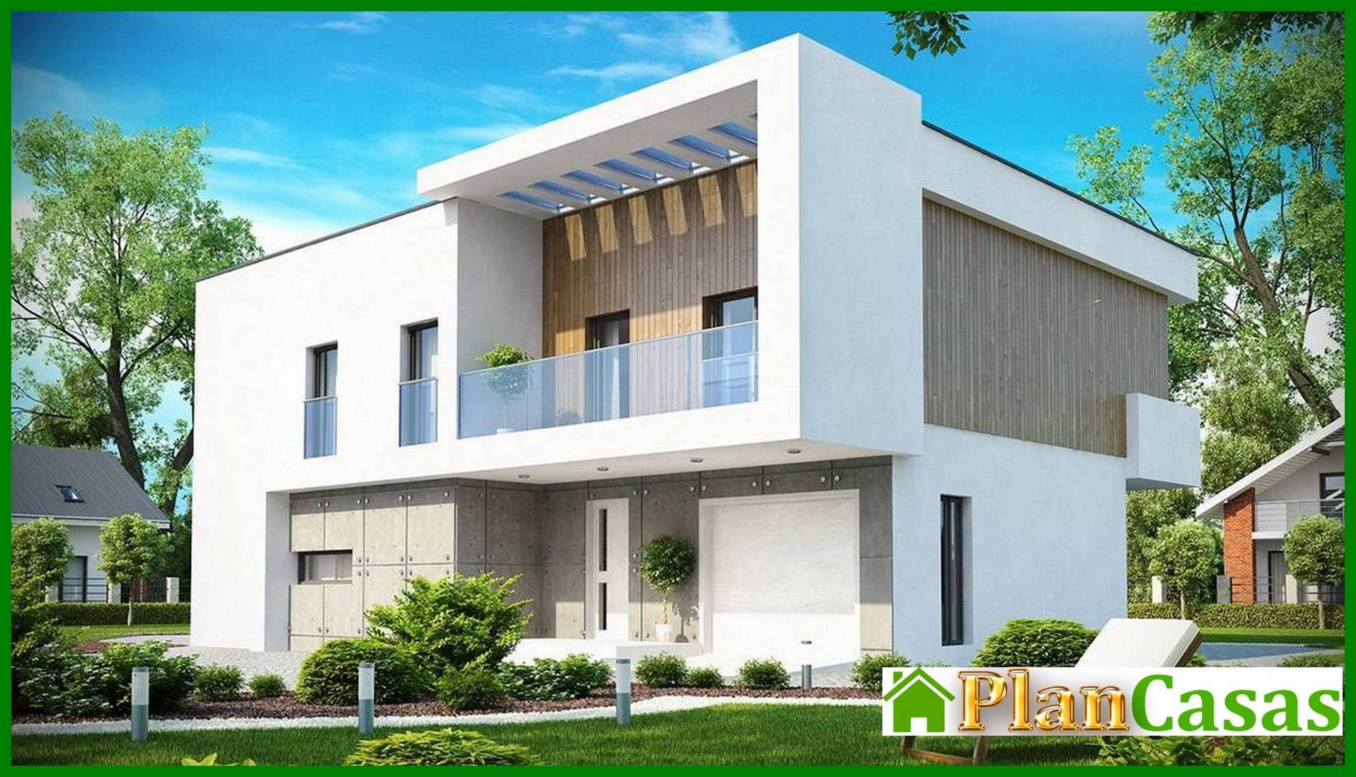 Galería de visualizaciones - Proyecto de una casa de campo con oficina y garaje