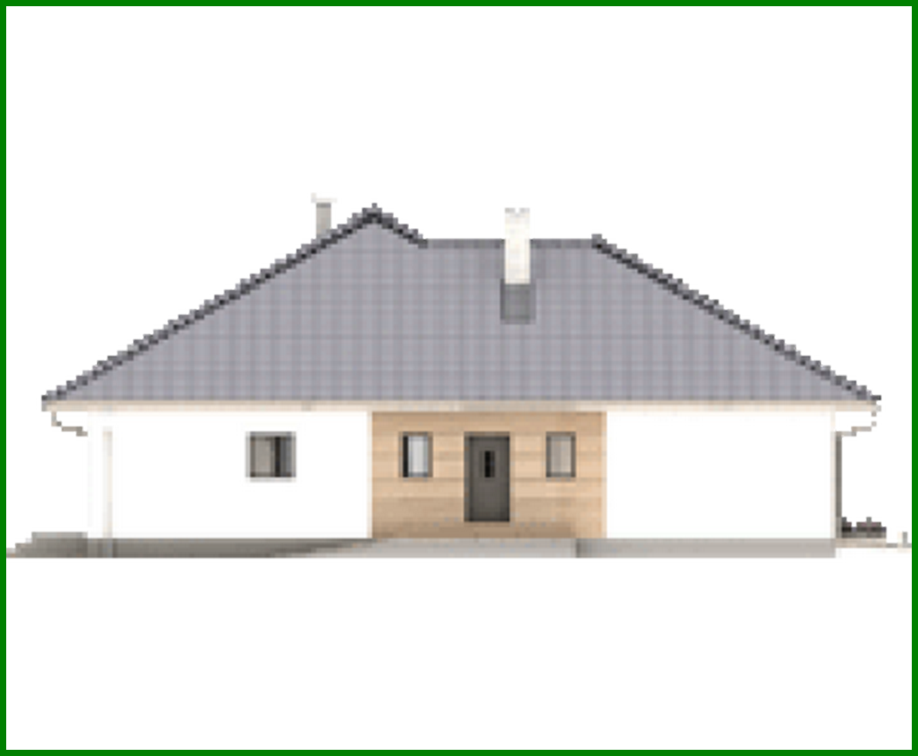 Galería de visualizaciones - Proyecto de una casa de una planta de 166 m² con garaje integrado para 2 coches