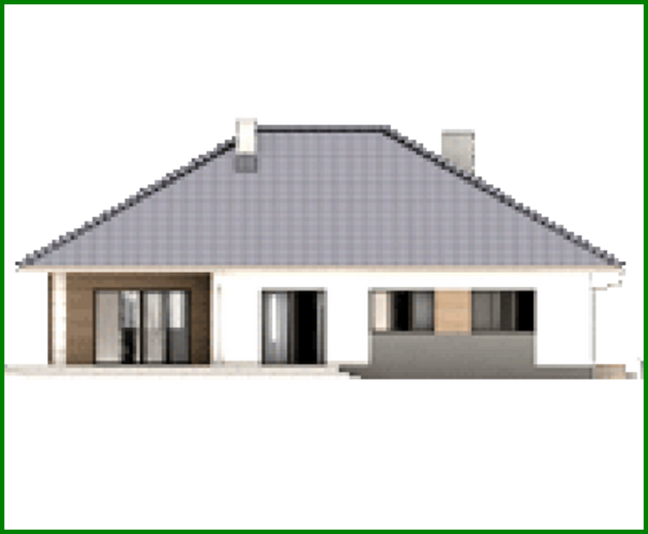 Galería de visualizaciones - Proyecto de una casa de una planta de 166 m² con garaje integrado para 2 coches