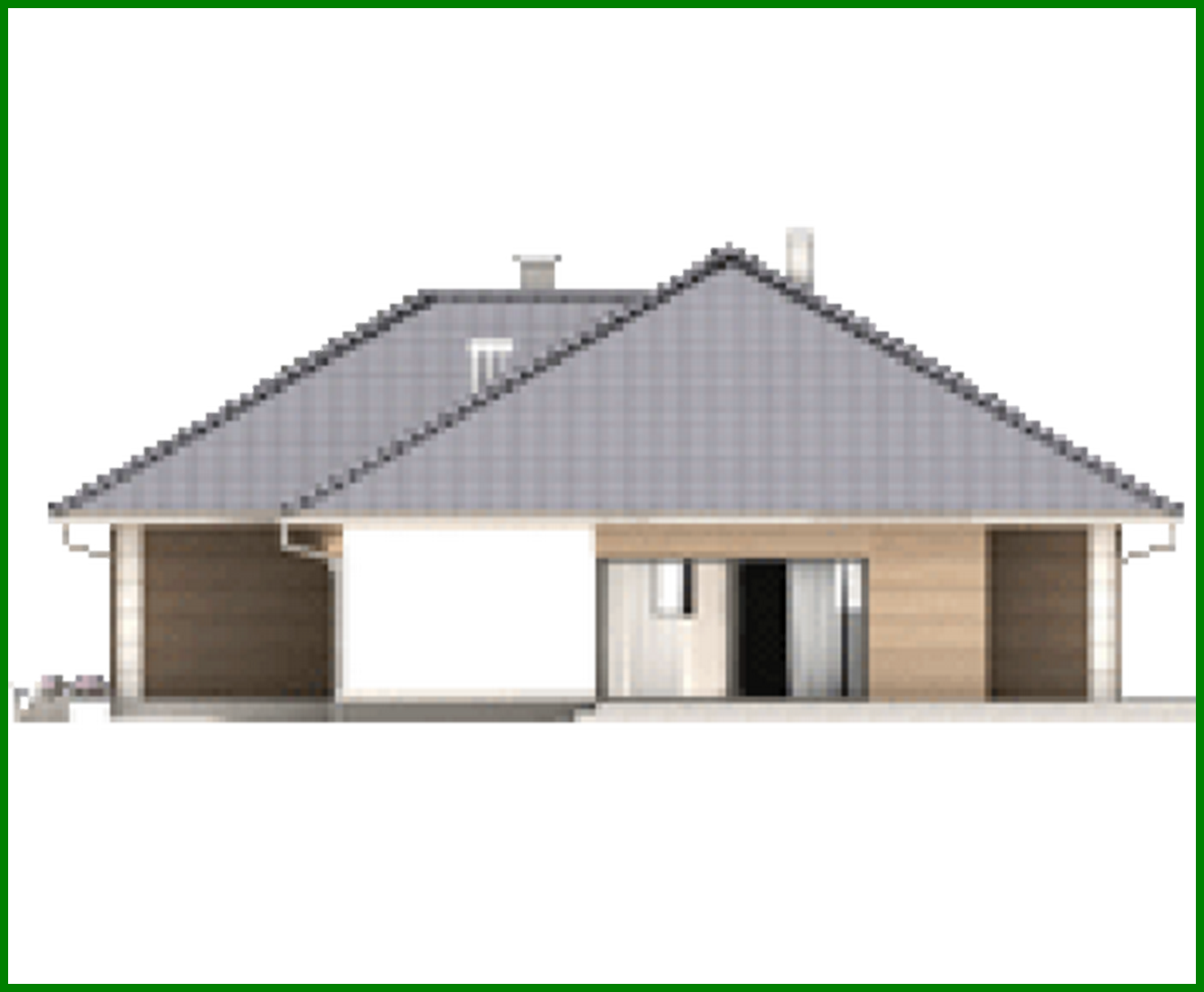 Galería de visualizaciones - Proyecto de una casa de una planta de 166 m² con garaje integrado para 2 coches