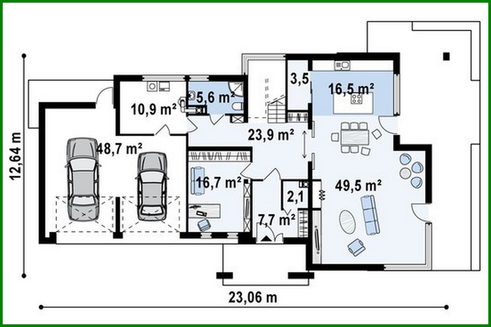 Galería de visualizaciones - Proyecto de una casa de campo con garaje para dos coches