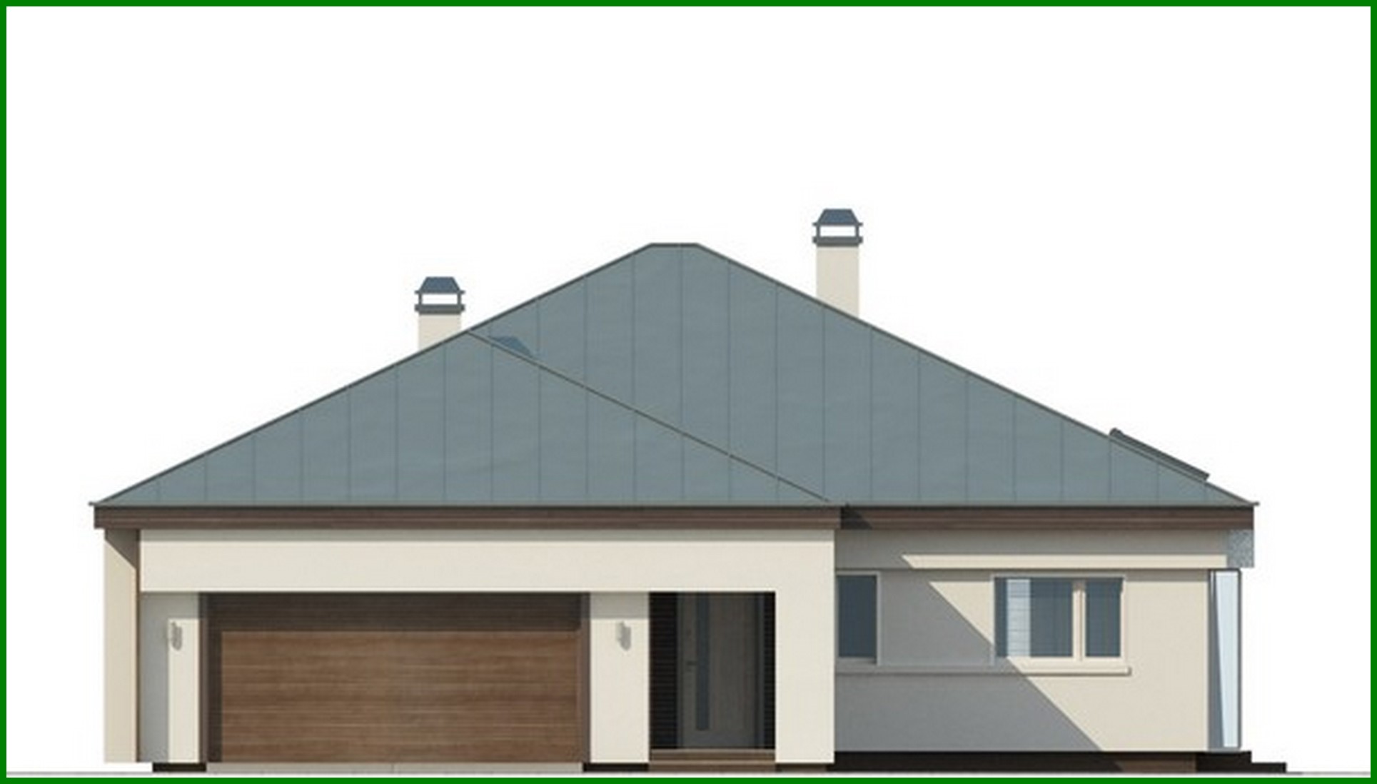 Galería de visualizaciones - Proyecto de una casa de campo de una planta con garaje para dos coches