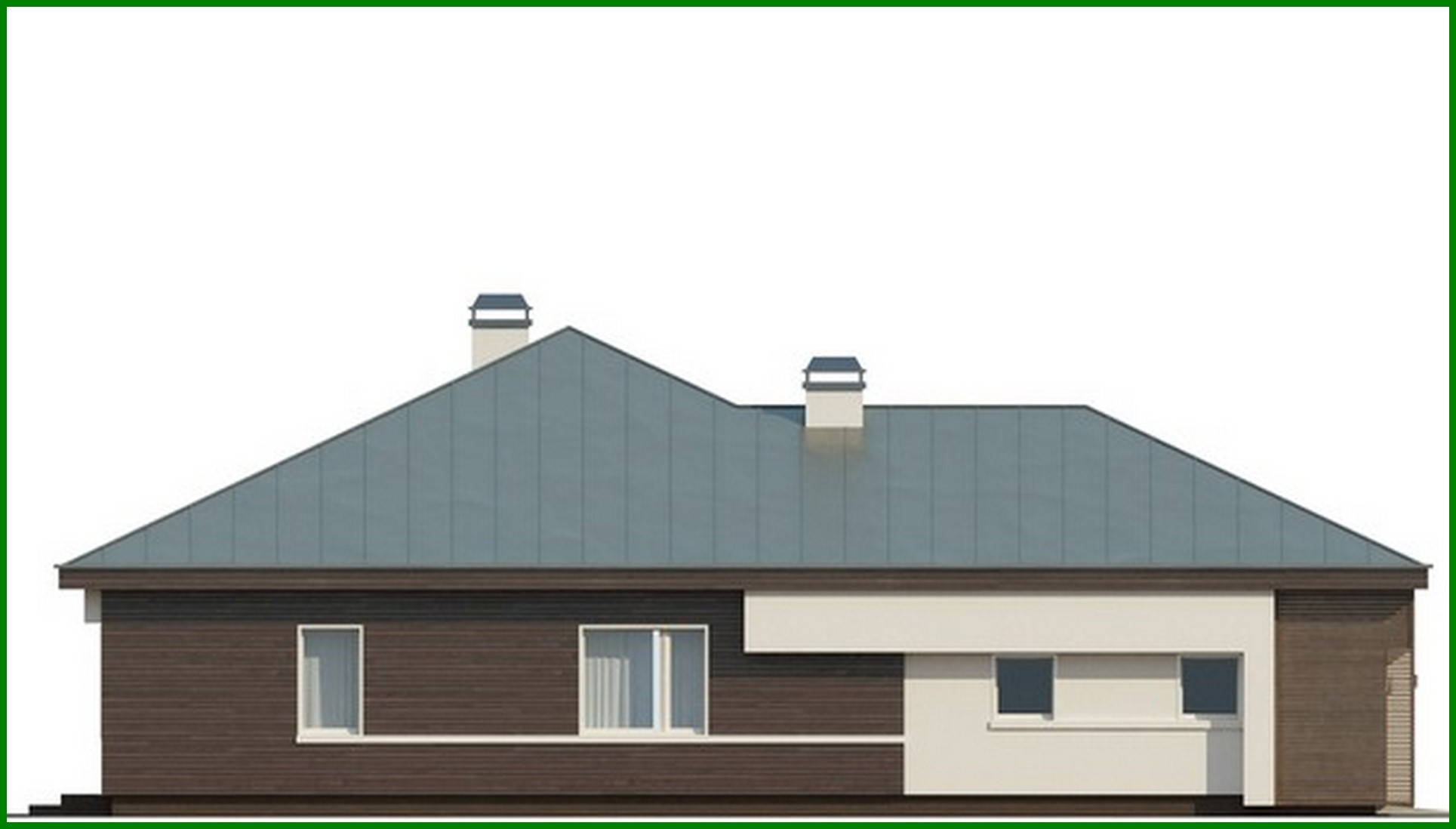 Galería de visualizaciones - Proyecto de una casa de campo de una planta con garaje para dos coches