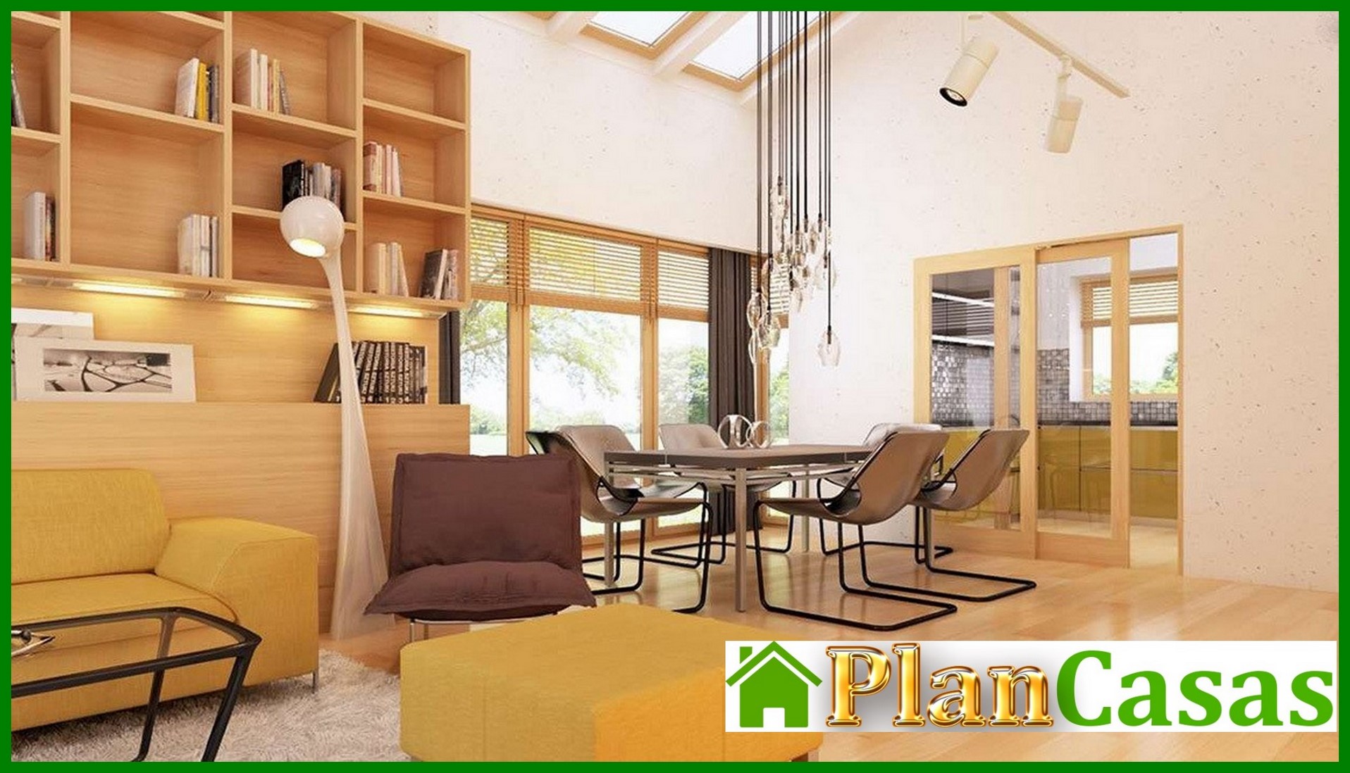 Galería de visualizaciones - Proyecto de una casa de campo de una planta con garaje para dos coches