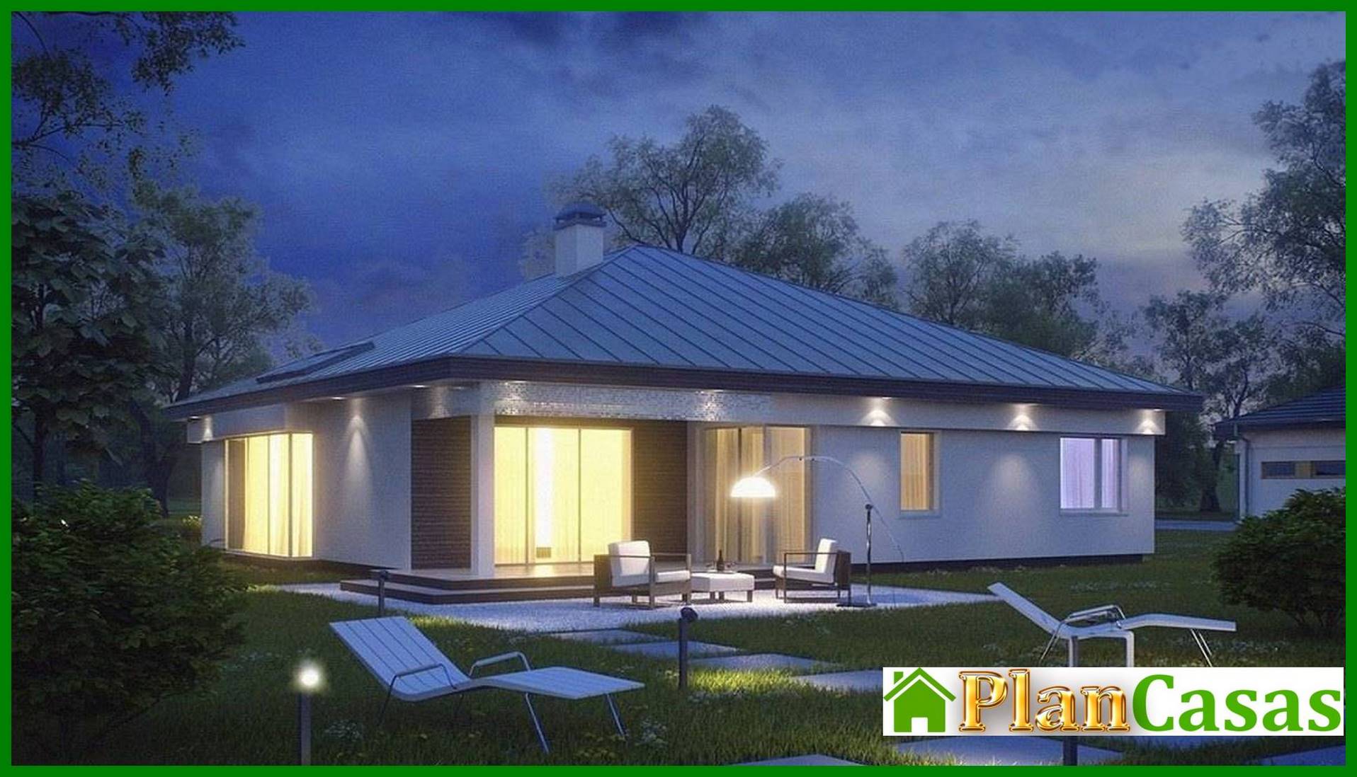 Galería de visualizaciones - Proyecto de una casa de campo de una planta con garaje para dos coches