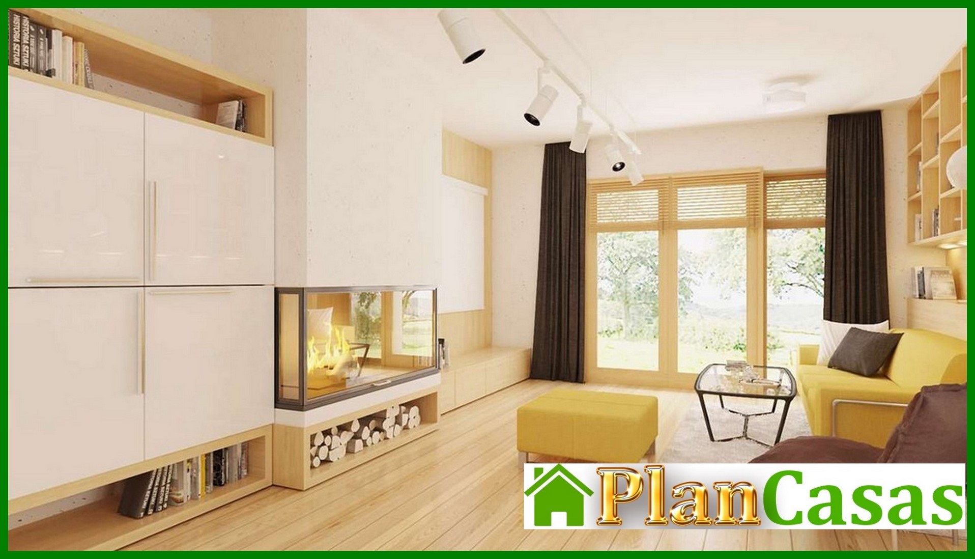 Galería de visualizaciones - Proyecto de una casa de campo de una planta con garaje para dos coches