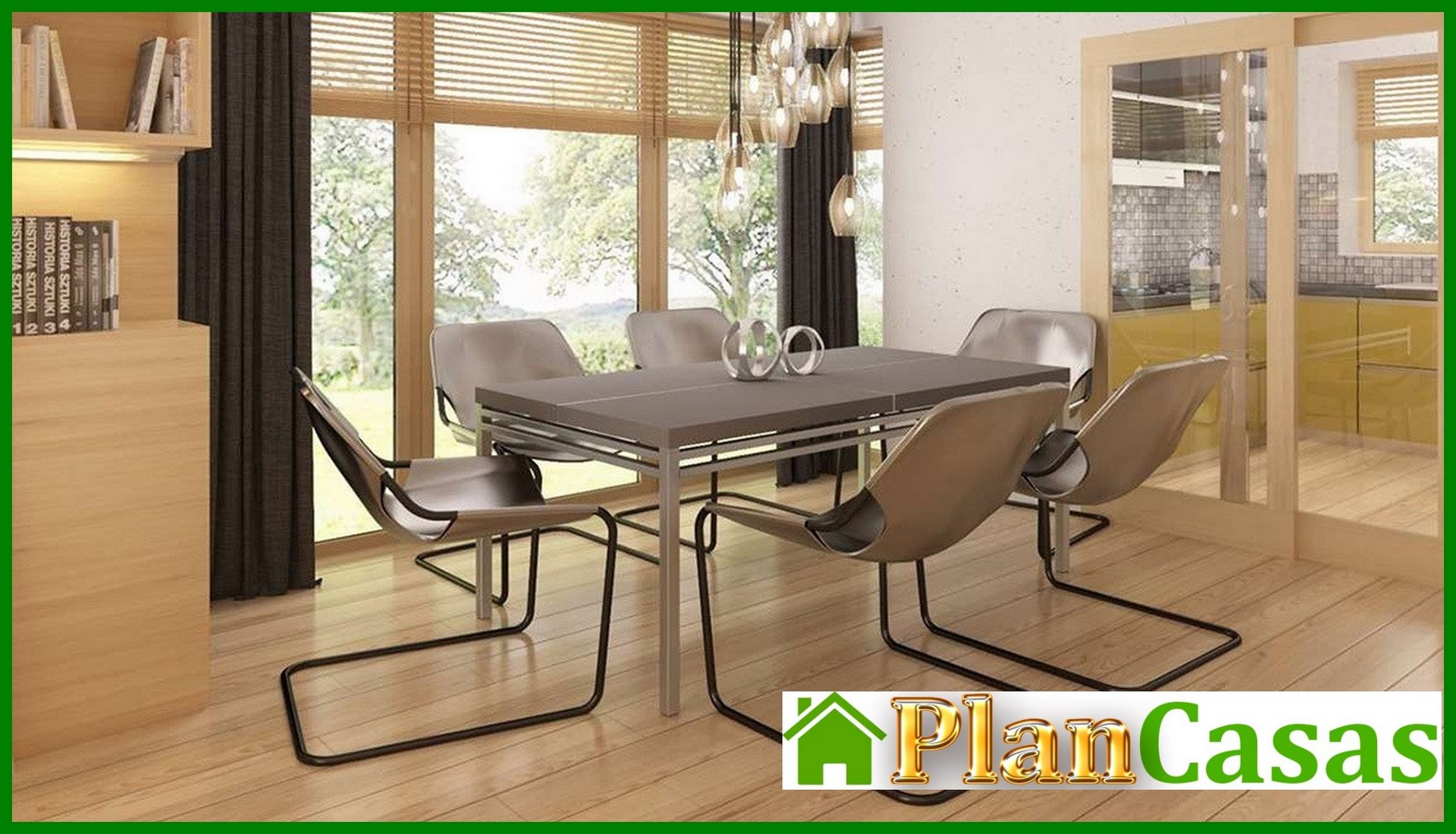 Galería de visualizaciones - Proyecto de una casa de campo de una planta con garaje para dos coches