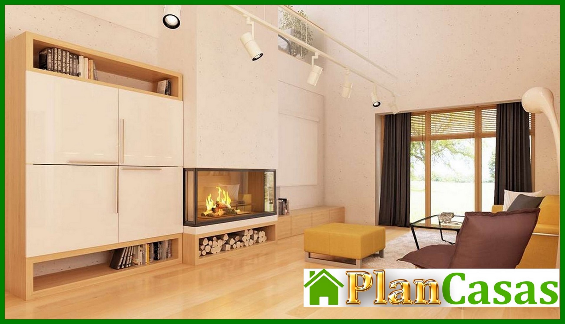 Galería de visualizaciones - Proyecto de una casa de campo de una planta con garaje para dos coches