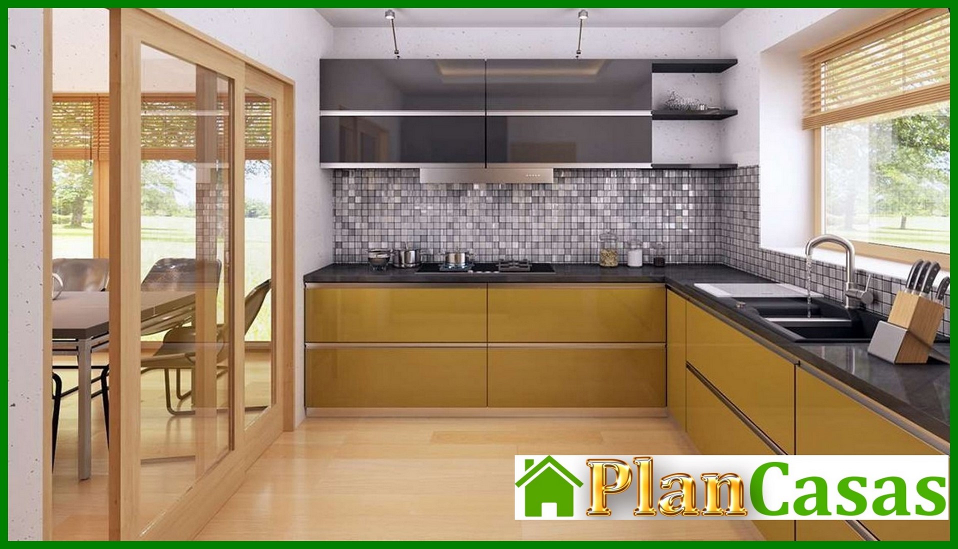 Galería de visualizaciones - Proyecto de una casa de campo de una planta con garaje para dos coches