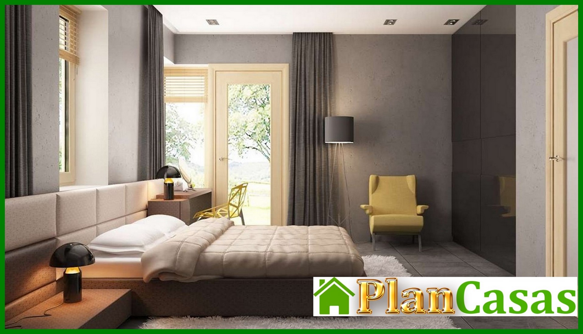 Galería de visualizaciones - Proyecto de una casa de campo de una planta con garaje para dos coches