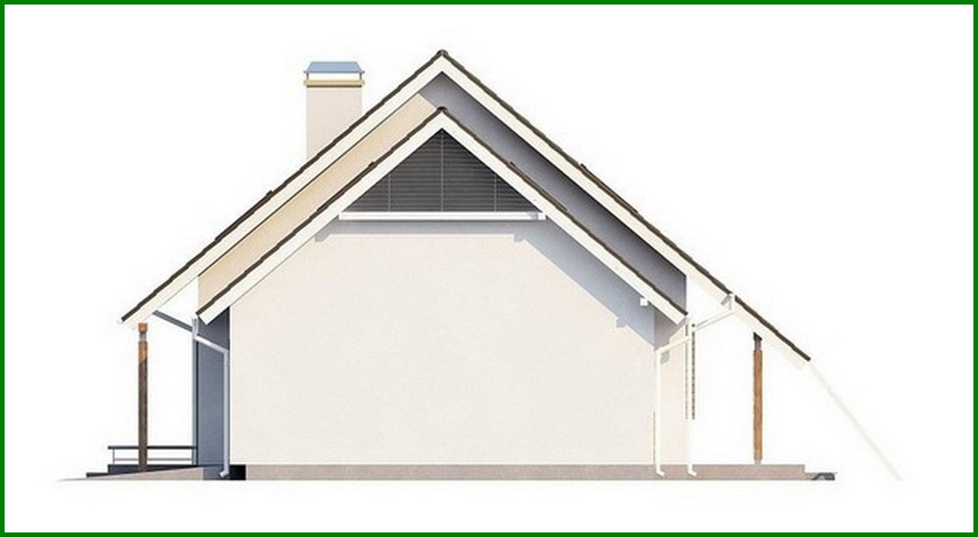 Galería de visualizaciones - Proyecto de una casa grande con ático y garaje