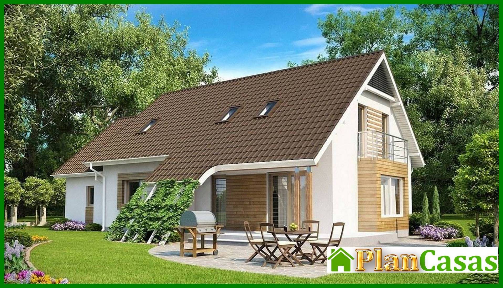 Proyecto de una casa grande con ático y garaje