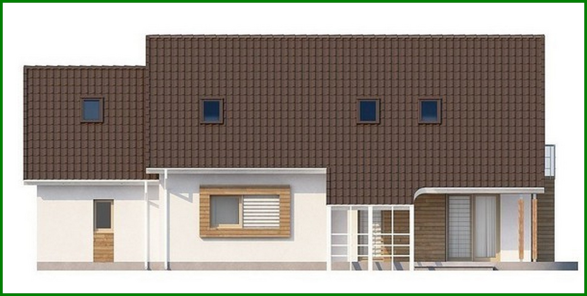 Galería de visualizaciones - Proyecto de una casa grande con ático y garaje