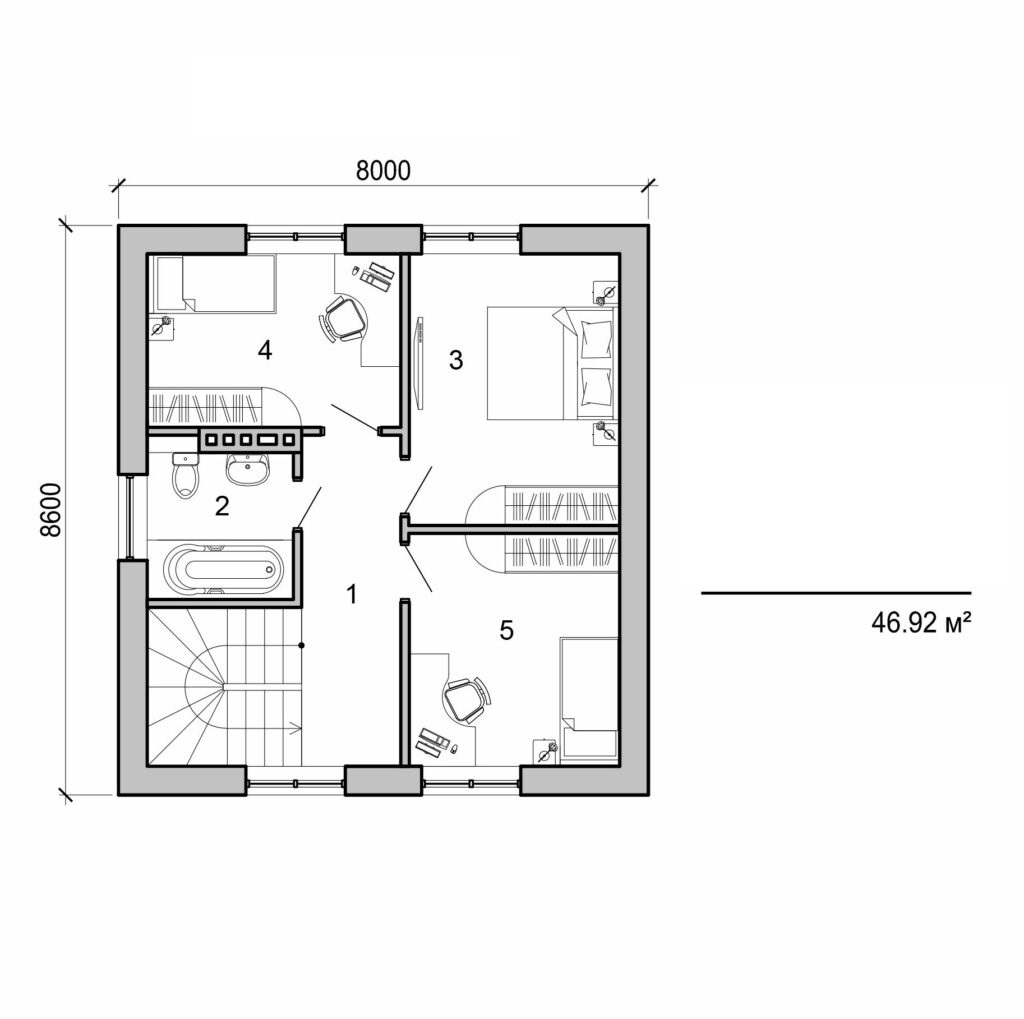 Galería de visualizaciones - Casa de dos plantas