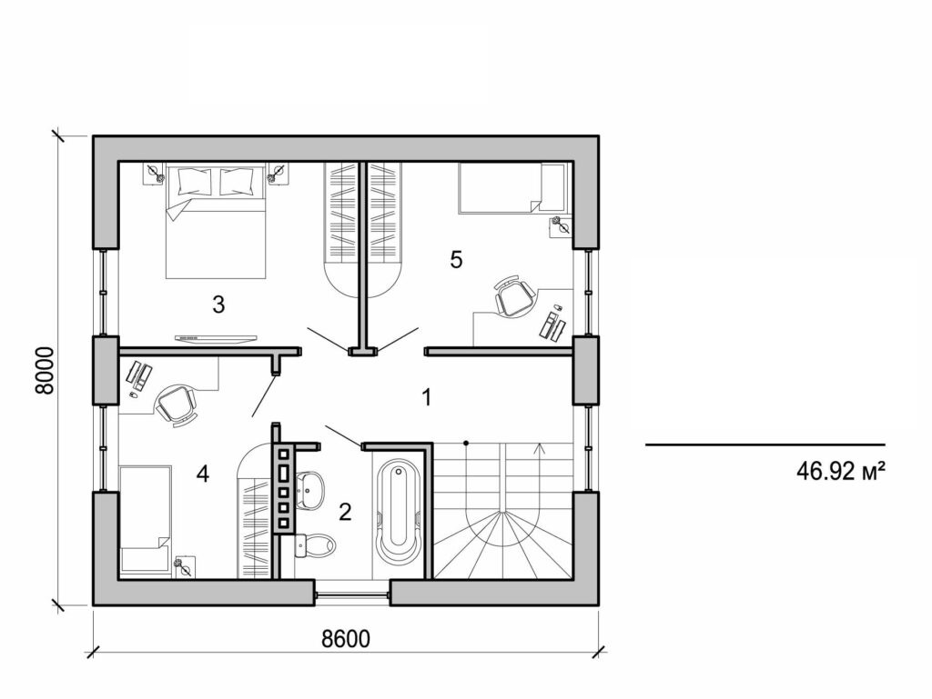 Galería de visualizaciones - Casa de dos plantas