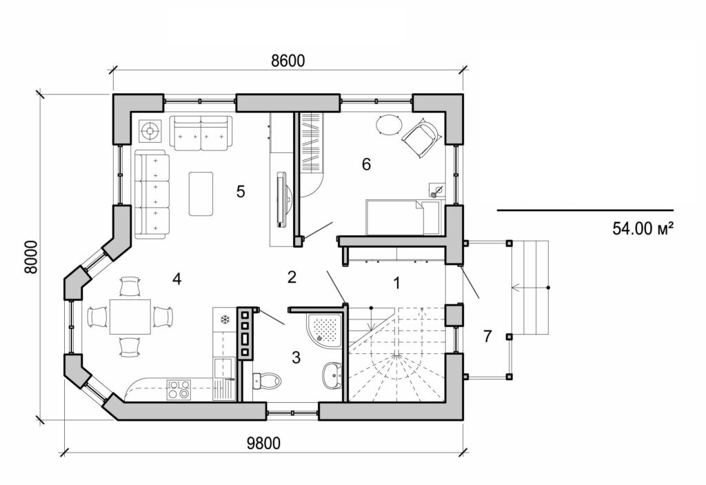 Galería de visualizaciones - Casa de dos plantas