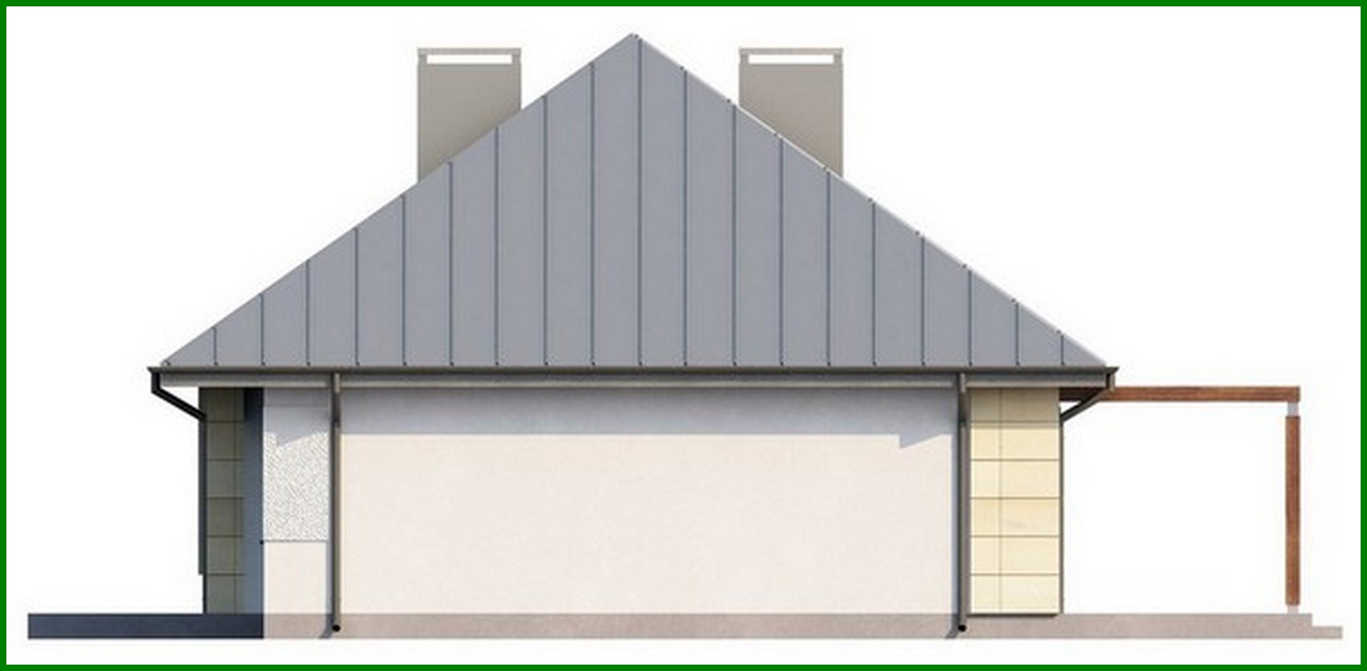 Galería de visualizaciones - Proyecto de una casa de campo clásica de una planta