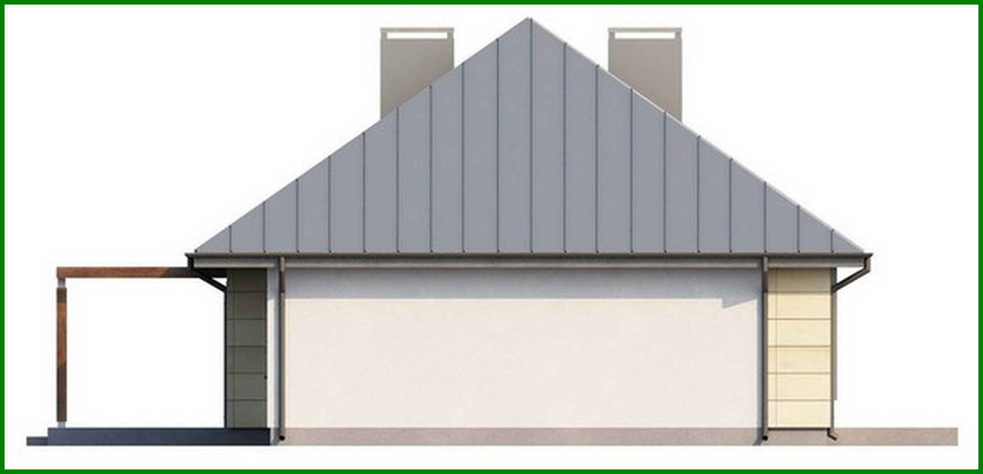 Galería de visualizaciones - Proyecto de una casa de campo clásica de una planta