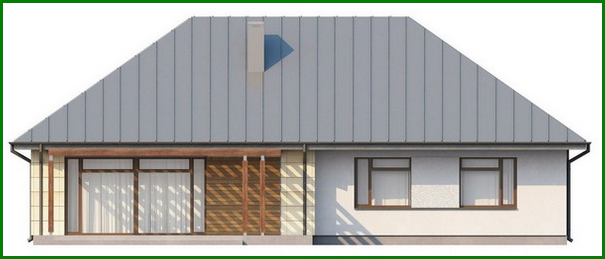 Galería de visualizaciones - Proyecto de una casa de campo clásica de una planta