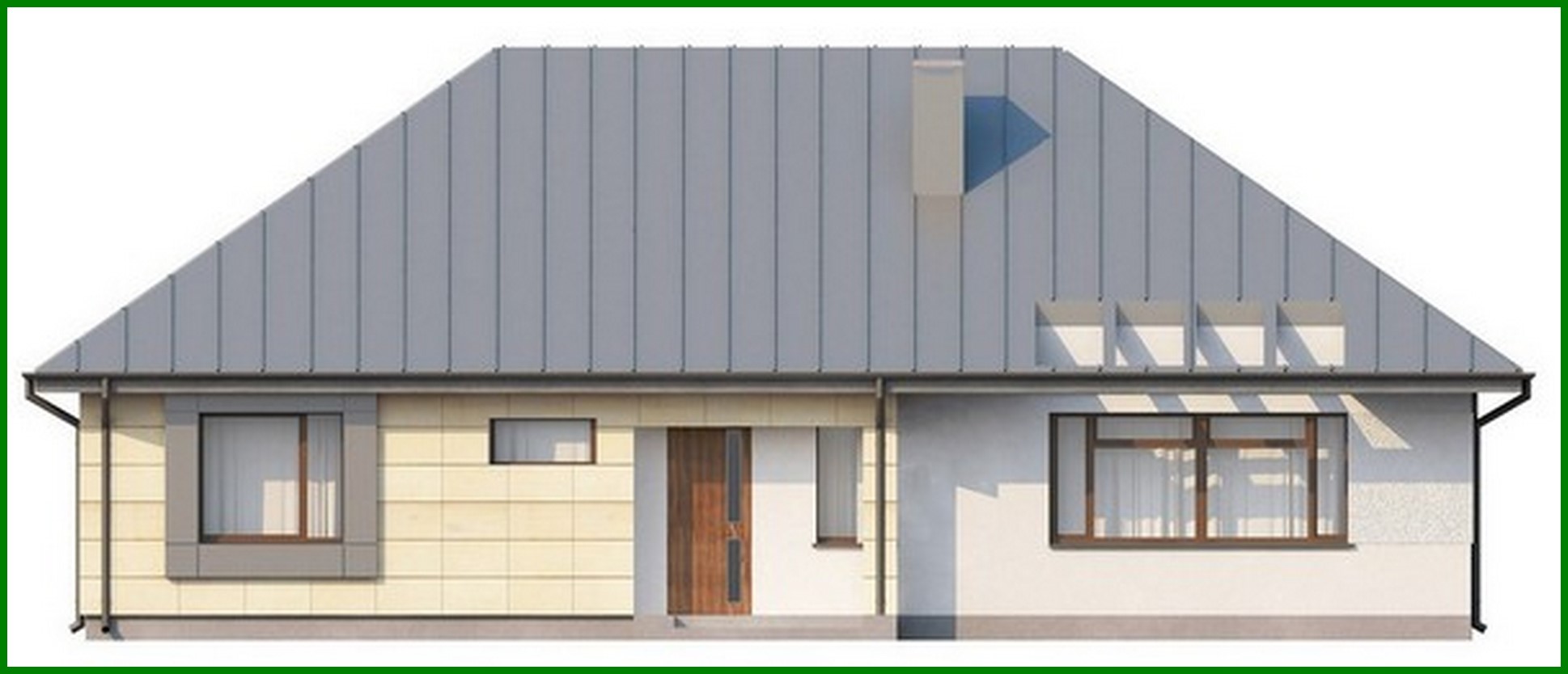 Galería de visualizaciones - Proyecto de una casa de campo clásica de una planta