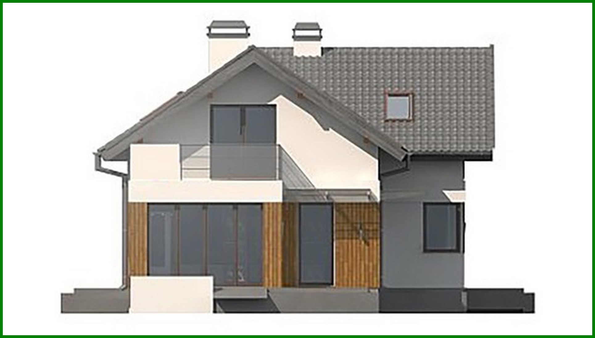 Galería de visualizaciones - Proyecto de una casa con ático y una habitación adicional en la planta baja
